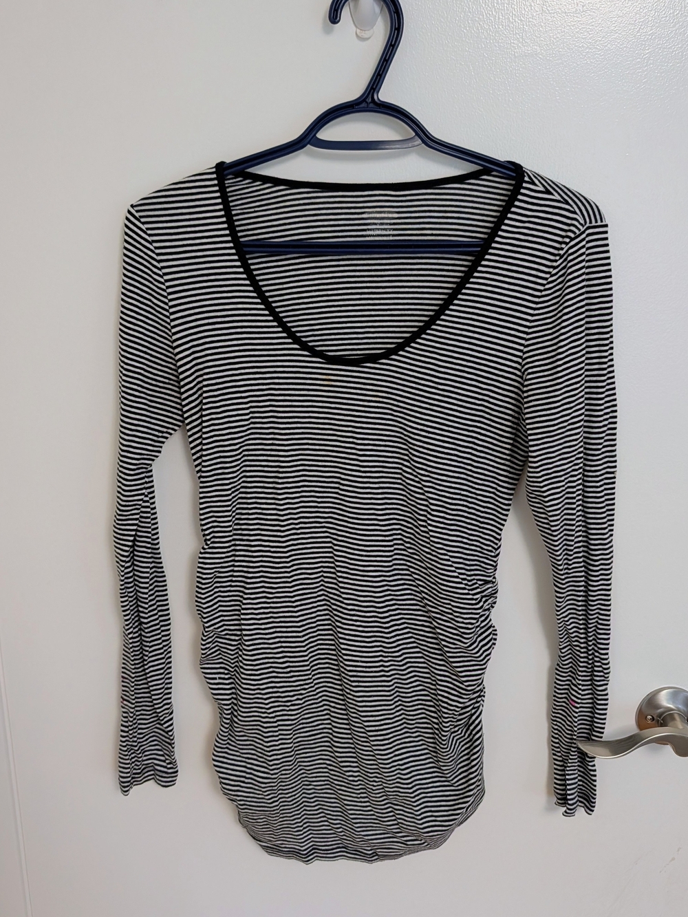 Maternity Striped Long Sleeve Top - Women's Small